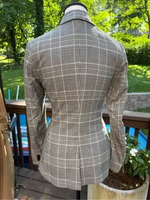 H&M Gray Plaid Blazer - Tailored Single-Button thumbnail 5