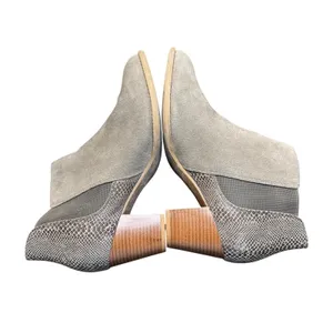 Vionic Anne Booties Womens Size‎ 9.5 Gray Suede Snake Print Ankle Zip Comfort thumbnail 5