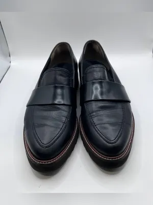 Paul Green 1670-003 slip-on loafers black leather chunky lug sole size US 7.5 thumbnail 3