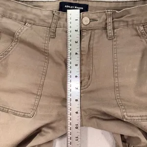Ashley Mason Womens Tan Khaki Cargo Utility Pants size 13/31 thumbnail 7
