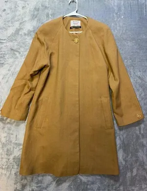 Avoca Collection Womens Medium Camel Pure New Wool Ireland Vintage Coat Jacket thumbnail 1