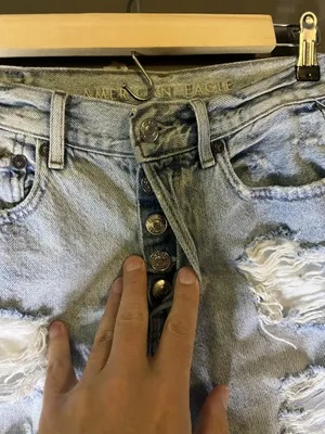 American Eagle Outfitters 90s Boyfriend Shorts Womens 2 Distressed Button Fly thumbnail 2