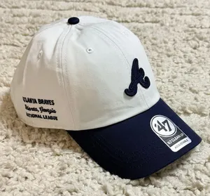 New 47 Brand Atlanta Braves Contemporary Two Tone 47 Clean Up Hat thumbnail 1