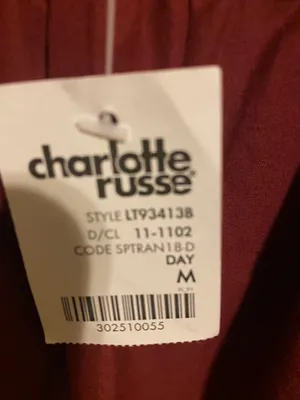 NWT Juniors Burgundy Off The Shoulder Top M thumbnail 7