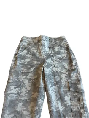 Spanx Green White Camo Cargo Pants Skinny Zip Fly Utility Tapered Large Women's thumbnail 4