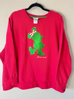Disney Parks Minnie Mouse Reversible Sequin Crew Neck Sweatshirt Size 3X thumbnail 2