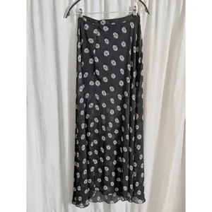 Forever 21 sheer midi skirt Size M Build in slip comes 13 inches down from waist slits on both sides No stretch, slide zipper thumbnail 3
