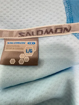 Salomon Womens Snowboard Ski Hoodie / Jacket Blue Textured Zip Pockets L thumbnail 8