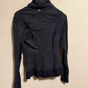 Lululemon Bhakti Yoga Jacket Luon Pique Black Dark Slate / Black- Size 6 thumbnail 3