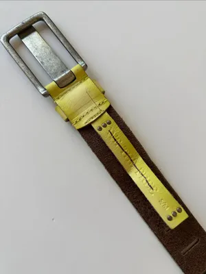 We The Free buff leather Jona belt, yellow, size S/M thumbnail 5