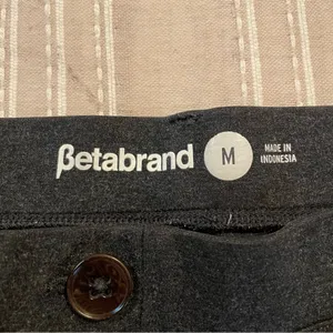 Betabrand Classic Dress Pant Bootcut Pull On Yoga Pant in Charcoal Grey Medium thumbnail 6