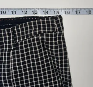 Essential Slim Black & White Plaid Print Cropped Pants thumbnail 10