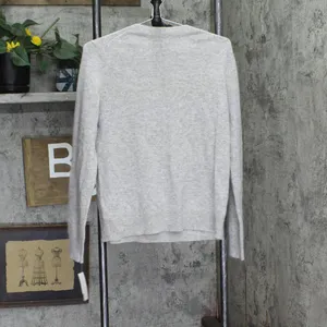 NWT Charter Club Women's Cashmere L'Amour Embroidered Crewneck Sweater Gray M thumbnail 6
