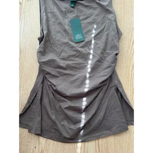 New Women’s Wild Fable Tank Top Lightweight Stretchy Ruched Light Brown sz Small thumbnail 2