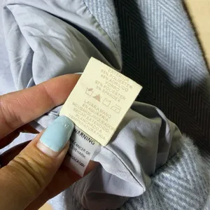 Mystree Women's M Blue Herringbone Wool Blend Cropped Shacket Snap Front Jacket thumbnail 7