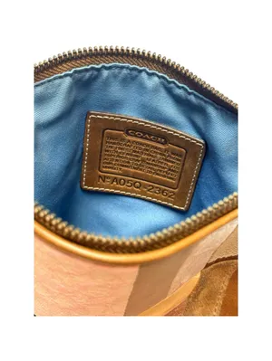 Coach Patchwork Crossbody Bag Multicolor Leather Canvas Purse Womens Y2K thumbnail 3
