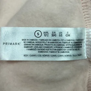 NEW Primark Light Pink Los Angeles Pullover Hoodie Crop Fleece Sweatshirt Size S thumbnail 8