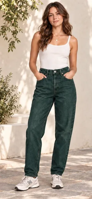 Vintage 90s Levis 550 Relaxed Fit Tapered Leg Green Jeans USA Made 5S High Waist thumbnail 1