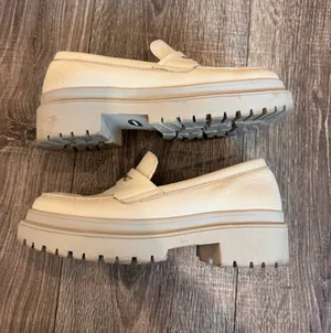 Patina Cream/White Platform Loafers (Leather) White Size 6.5 thumbnail 4
