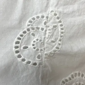 Sim & Sam Eyelet Dress Beachy Seashell Sun Star Nautical White Milkmaid Pockets thumbnail 14