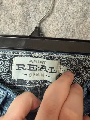 Ariat Real Denim Women's 30s Light Blue Slim straight Jeans western pants thumbnail 2