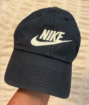 Nike Dark Blue Cap with White Logo thumbnail 1