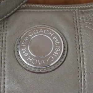 Coach F19415 Metallic Leather Signature Embroidered Shoulder Bag thumbnail 3
