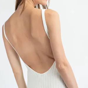 Edit By Nine Open Back Knit Dress White thumbnail 5