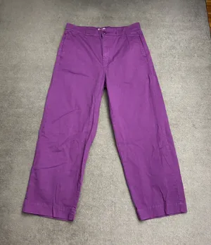 Urban Outfitters Wide Leg Cotton Chino Pant Purple Women’s thumbnail 1