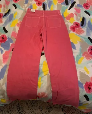 Zara Pink Wide Leg Jeans thumbnail 3