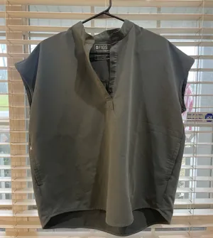 FIGS Charcoal Rafaela Scrub Top thumbnail 1
