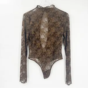 NEW Urban Outfitters Out From Under Kat Lace Open Back Mockneck Bodysuit L Green thumbnail 3