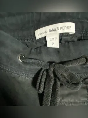 James Perse Black Cargo Shorts with Drawstring Waist size 2 / Medium Ripstop‎ thumbnail 6