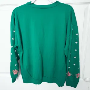 Vintage 90’s Christmas Teddy Bears Green Holiday Sweater w/ Glitter MD - AS IS thumbnail 9