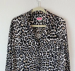 Kate Spade Animal Print Pajama Top Size Large thumbnail 3