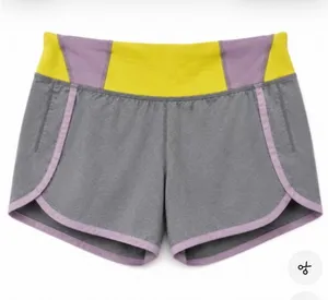 Lululemon Speed Running Shorts Gray Colorblock Size 4 thumbnail 1
