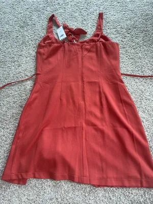Abercrombie - 90s Slip Mini Dress - Medium, Red (NWT) thumbnail 4