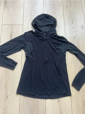 Lululemon Runbeam Hoodie in Black Athletic Long Sleeve Shirt Size 12 thumbnail 12