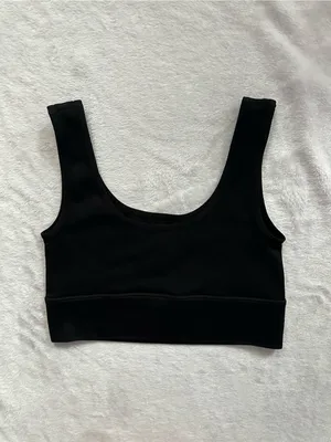 Better Be Ribbed Cut Out Sports Bra Black Size M/L Sporty Activewear Athletic thumbnail 6