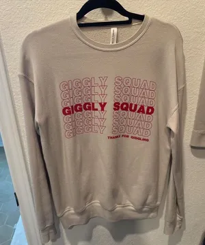 Giggly Squad Merch Sweatshirt Gray thumbnail 1