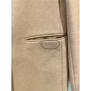 Zara Camel Tan Tailored Longline Coat Blazer Minimalist Chic Small thumbnail 4