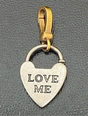 Retired RARE 2-tone “LOVE ME” Lock Collectible Bracelet Charm thumbnail 5