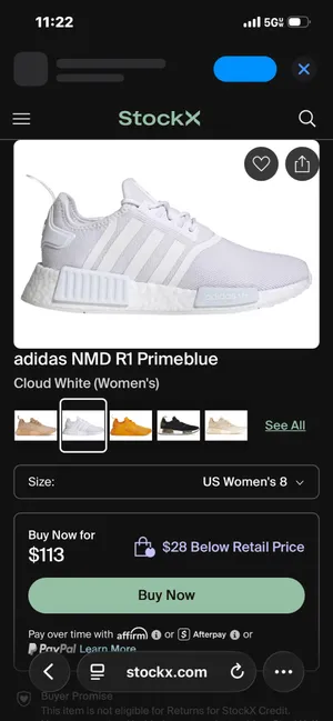 White Adidas NMD Sneakers  thumbnail 4