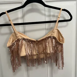 Sequin crop top and shorts‎ flowy set costume Halloween size small stretchy thumbnail 4