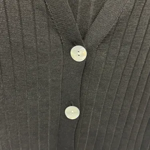 H&M Ribbed Knit V-Neck Button Front Cardigan‎ Sweater Small Black Casual thumbnail 6