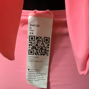 High-Waist Pink Puff-Sleeve Bikini Set with Front Tie thumbnail 6