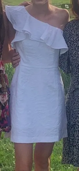 Lilly Pulitzer one shoulder ruffle graduation dress thumbnail 1