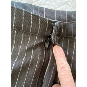 H&M Pinstriped Wide Leg Trousers Gray NWT Size Small thumbnail 6