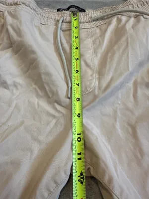 Zara Cream Elastic Waistband Casual Pants thumbnail 4