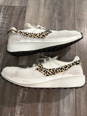 Nike Waffle Debut White Leopard Sneakers 9.5 thumbnail 4